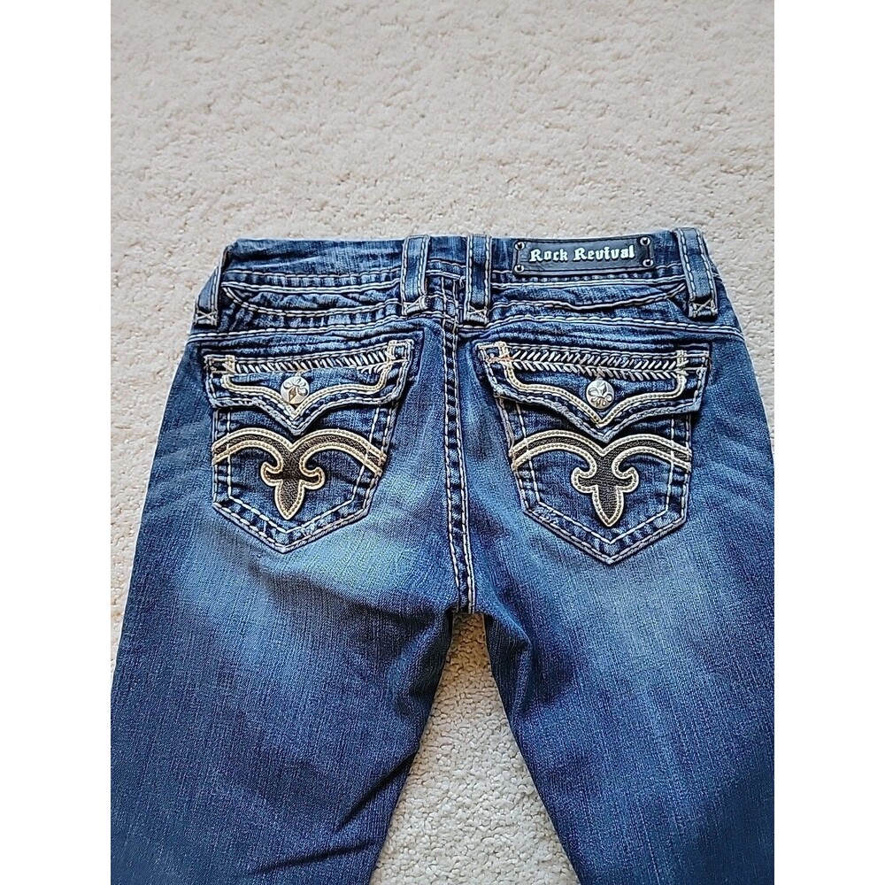 Womens Rock Revival Anja Boot Cut Denim Jeans Size 26 - Picture 7 of 8